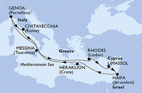 TERRA SANTA, partenza da Civitavecchia CROCIERE
